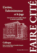 Artiste, l'administrateur et le juge (L')